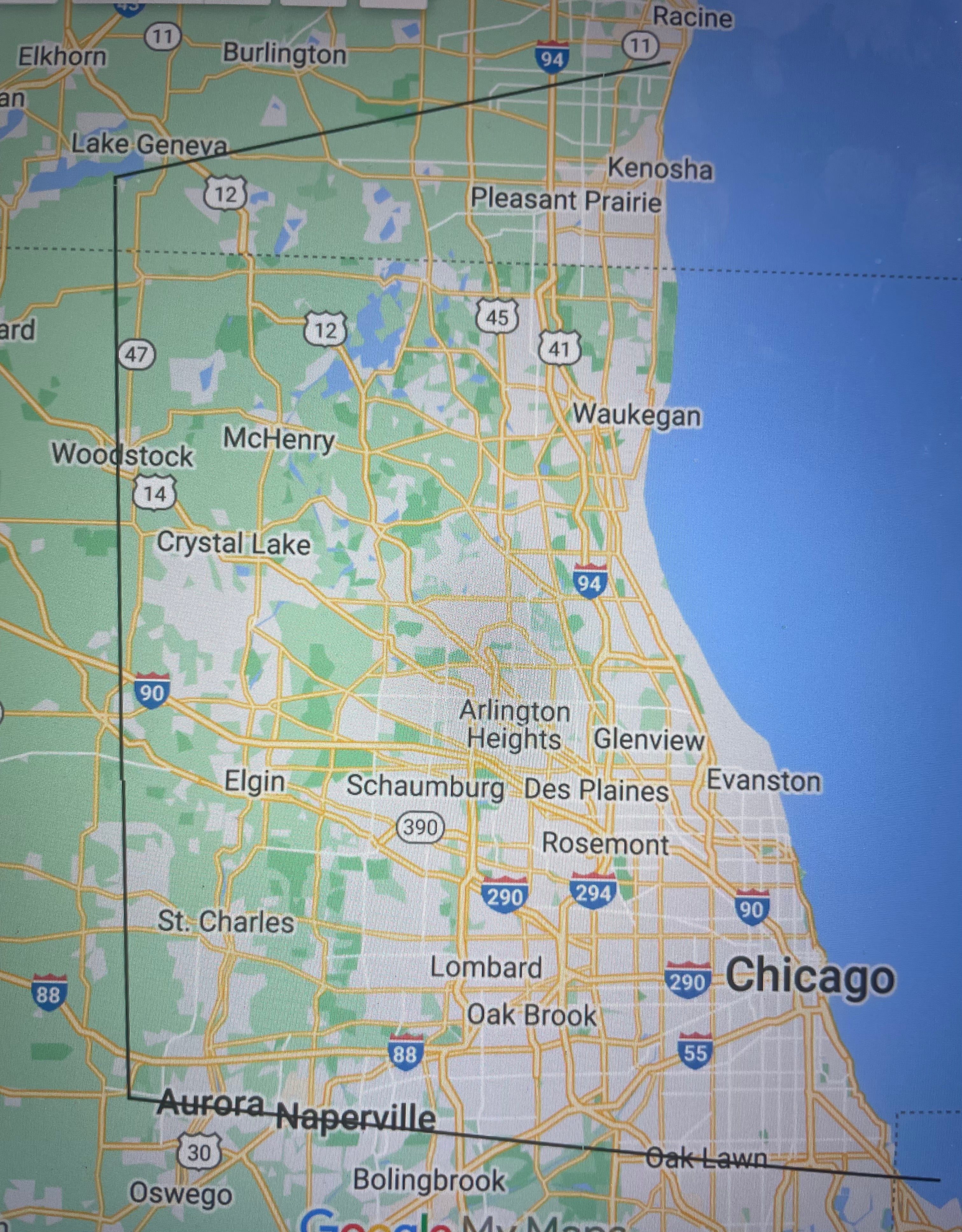 Delivery Zone Map